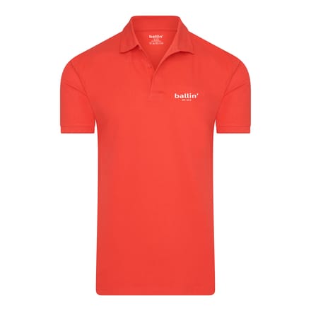 Ballin Est. 2013 - Heren Polo SS Basic Polo - Rood - Maat L