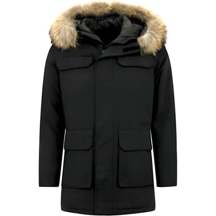 Enos Parka winterjas met grote echte bontkraag