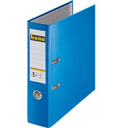 bene briefordner kunststof, blauw, 80 mm rugbreedte