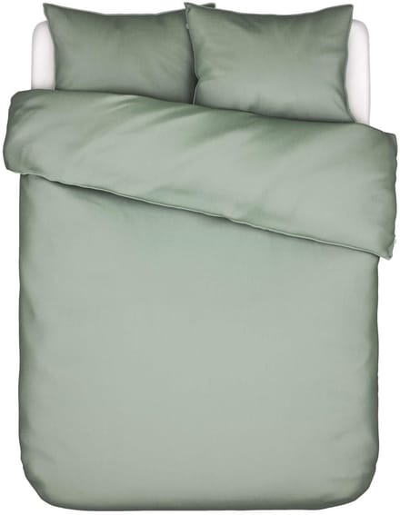 Essenza Minte Dekbedovertrek Katoensatijn Dusty green - Lits-Jumeaux - 240x200/220 cm
