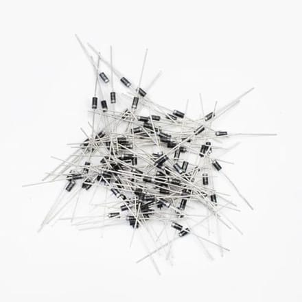 100 Stuks 1N4004 Gelijkrichterdiodes - 1A, 400V Siliconen Gelijkrichters