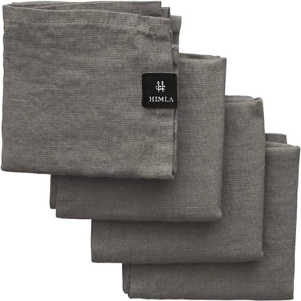 Himla Sunshine Linnen servet - 4 stuks - Charcoal