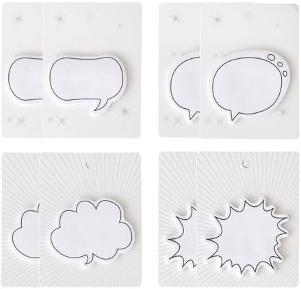 Allecto - Bubble Sticky Notes - Notities - Compact formaat - 240 stuks - Kantoor en thuis - Gespreksvormen - Creatief noteren