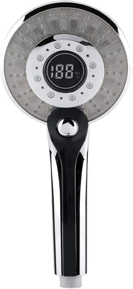 Shower Head, LED Shower Head, Hand Shower Head, 3 Spray Modes Digital Display with 3 Colours Temperature Control LED Light, for Home, Hotel