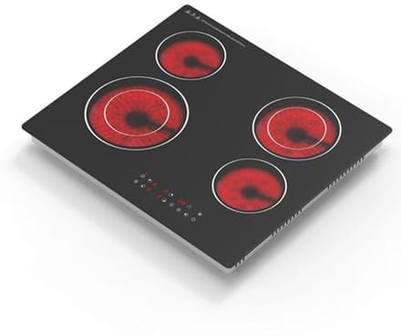 Keramische Kookplaat met 4 Vlammen - Efficiënt en Stijlvol Koken