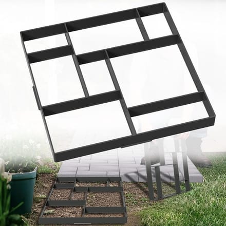 Betonvorm Set - Looppaden Bekisting - Tuin Bestraten - Herbruikbaar Sjabloon - 5 Stuks Vierkant