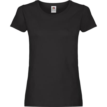 Fruit of the Loom Dames/Dames T-Shirt (Zwart)
