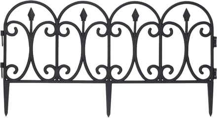 Bloembedranding Set - Tuinranden - Tuin Ordenen - Decoratief Antiek Design - Set van 4 - Antraciet