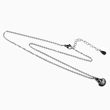 47cm Ketting met Hanger Dames - RVS - Verstelbaar - Halsketting met Schelphanger