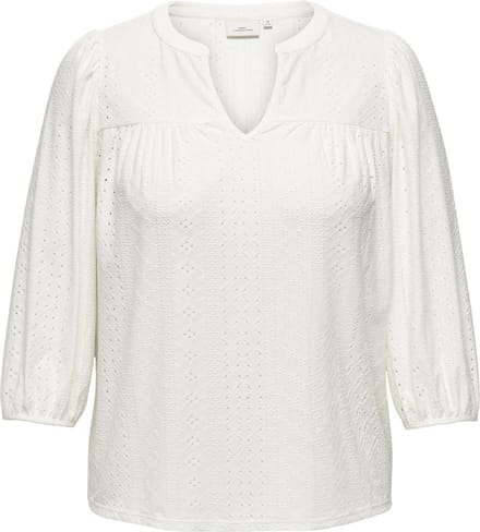 ONLY CARMAKOMA - CARSANDRA 3/4 SPLIT TOP JRS Dames Blouse