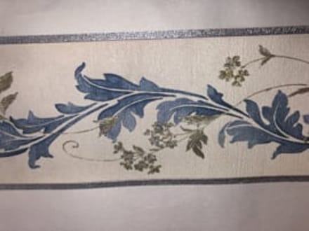 blauw zilver behangrand rasch 482614