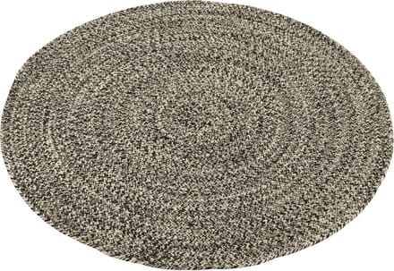 J-Line tapijt Miami Outdoor - polyester - zwart/wit - small