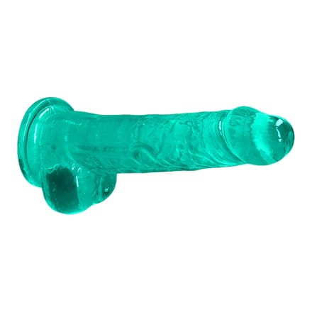 Shots - RealRock Realistische Dildo met Ballen - 19 cm turquoise