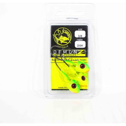 Tackle Tactics TT Demonz jighead 3/8oz 2/0H 3/pack grafiek (7150) black