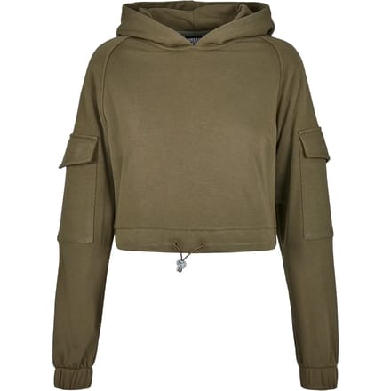 Dames sweatshirt met capuchon Urban Classics short worker