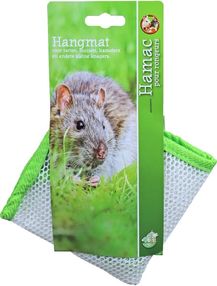 Boon hangmat knaagdier vulbaar groen/wit, 26 cm.