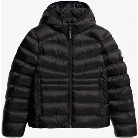 Superdry Gewatteerde Fuji-jas met Capuchon Zwart Grootte: 40