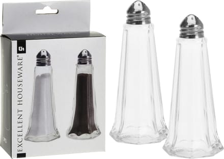 Peper en zoutstel glas
