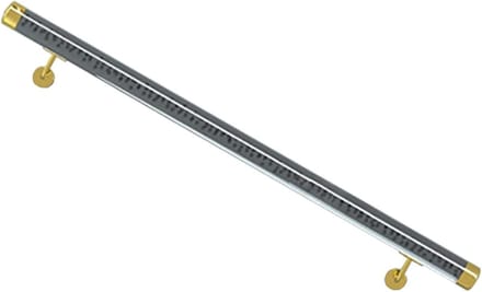 Trapleuning Kit - Veiligheidsreling - Veilig Traplopen - Acryl Kristal - Tot 6 meter - Goud