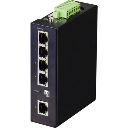TRU COMPONENTS TC-9744168 Industrial Ethernet Switch 1 + 4 poorten 10 / 100 / 1000 MBit/s