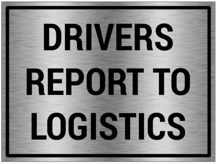 Drivers report to logistics bord - gecoat brushed aluminium | 60 x 45 cm