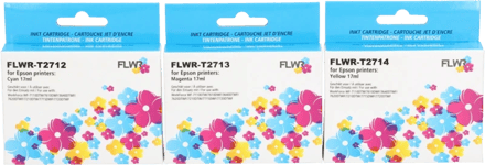 FLWR - Cartridges / Epson 27XL 3-pack / kleur / Geschikt voor Epson