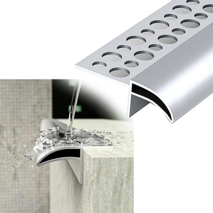 Dakrand Strip - Regenafvoer Goot - Muur Beschermen - Aluminium Legering - 2 Meter - Metaal