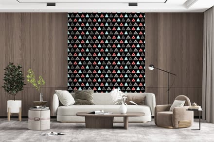 Behang - Fotobehang Jongens - Design - Driehoek - Breedte 190 cm x hoogte 260 cm