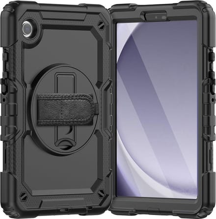 Just in Case tablet Hoes geschikt voor Samsung Galaxy Tab A9 - Shockproof Case met Screenprotector - Zwart