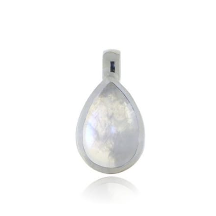 SilverGems Zilveren hanger met Regenboog Maansteen edelsteen