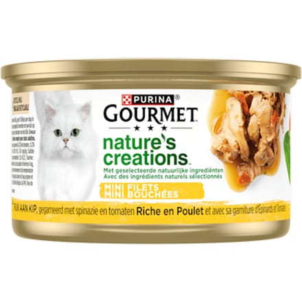 Gourmet Naturals Blik Tomaat - Spinazie 85 gr