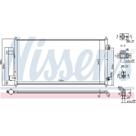 Condensator, airconditioning NISSENS 940818