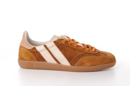 Caval dames sneaker asymmetrisch in naturel suede