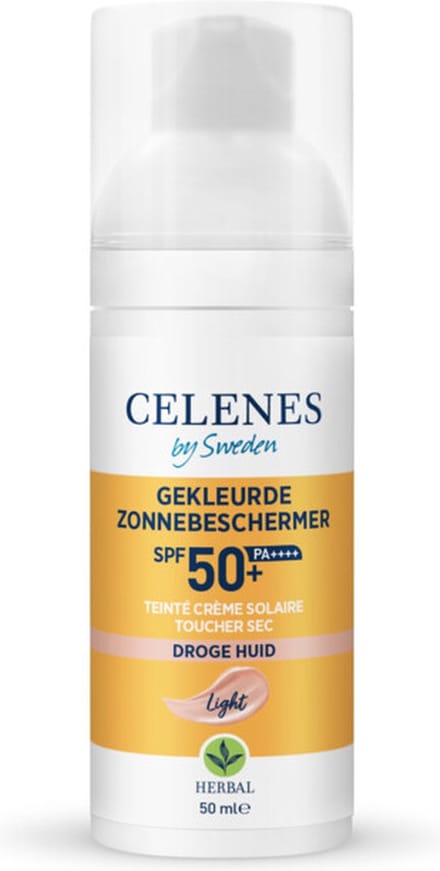 Celenes - Herbal Dry Touch Zonnefluïde Getint SPF 50 - 3 x 50 ml - Voordeelverpakking