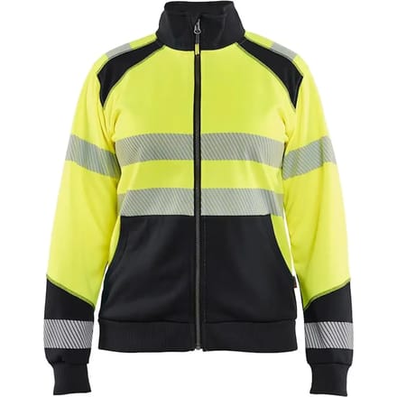 Vrouwen sweatshirt met hoge zichtbaarheid en ritssluiting Blaklader