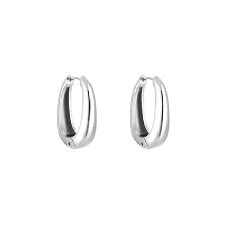 Bijoutheek Oorringen Oval Hoop 2,5 cm Zilver