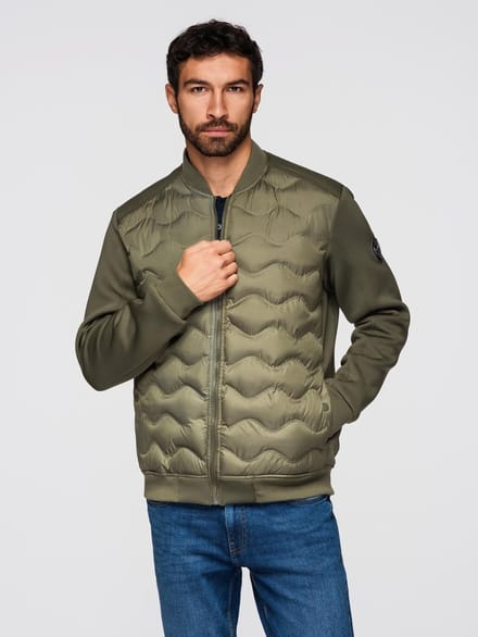 OMBRE Jas - Rits - Effen Donkere olijf S