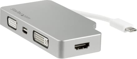 STARTECH.COM 4-in-1 reisadapter voor audio / video - USB Type-C naar VGA, DVI, HDMI of Mini DP - 4K