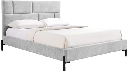 Vente-unique Bedframe stof lichtgrijs 160 x 200 cm