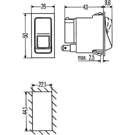 Schakelaar HELLA 6FH 004 570-571