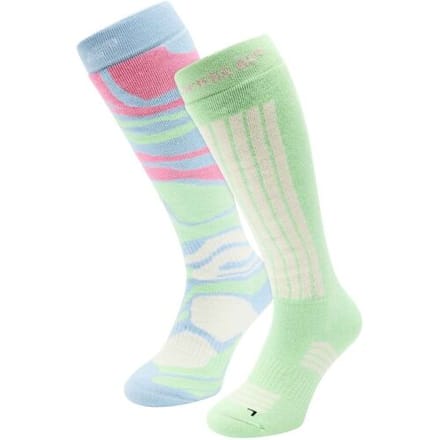 Poederbaas Skisokken Dames 2-pack Ice Blue-35/38