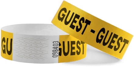 CombiCraft GUEST polsbandjes Tyrex 248 x 25 mm eigeel - per 1000 stuks