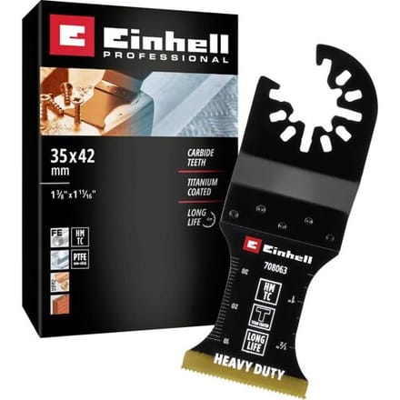 Einhell 708063 Tauchsägeblatt HM-TI, 35mm Multitool toebehorenset Bimetaal 35 mm 1 stuk(s)