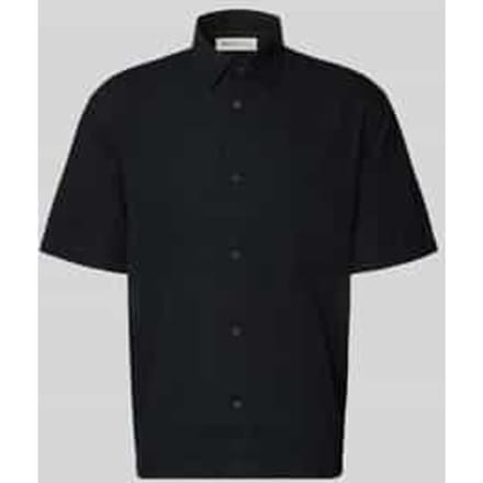 Tom Tailor Denim - Losvallend katoenen overhemd met korte mouwen - Maat S - Black