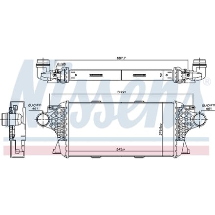 Intercooler NISSENS 961458
