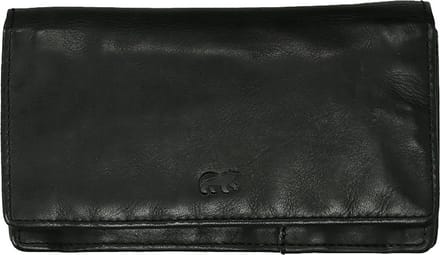 Bear Design Emma Portemonnee CL782 - Zwart – Van leer – Bear Design Emma CL782 is een leren overslagportemonnee voor wie pasjes, briefgeld en muntgeld overzichtelijk wil meenemen