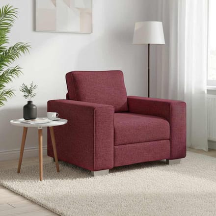 vidaXL Sofa Stoel Wijnrood 100 cm Stof
