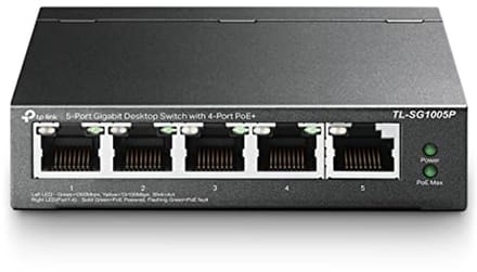 5-Poorts Gigabit PoE Switch met Plug-and-Play Functionaliteit