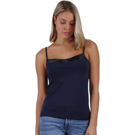 Dames tanktop met glitters aan de hals Admas