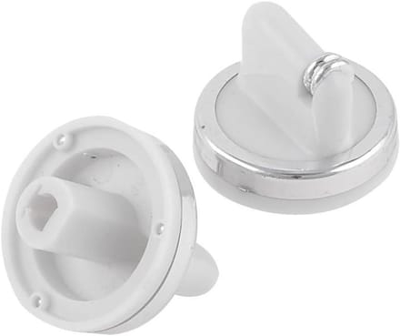 Draaibare Knoppen - Regelaars Oven - Waterverwarming Instellen - Universele Montage - 3.3 cm - Wit Zilver